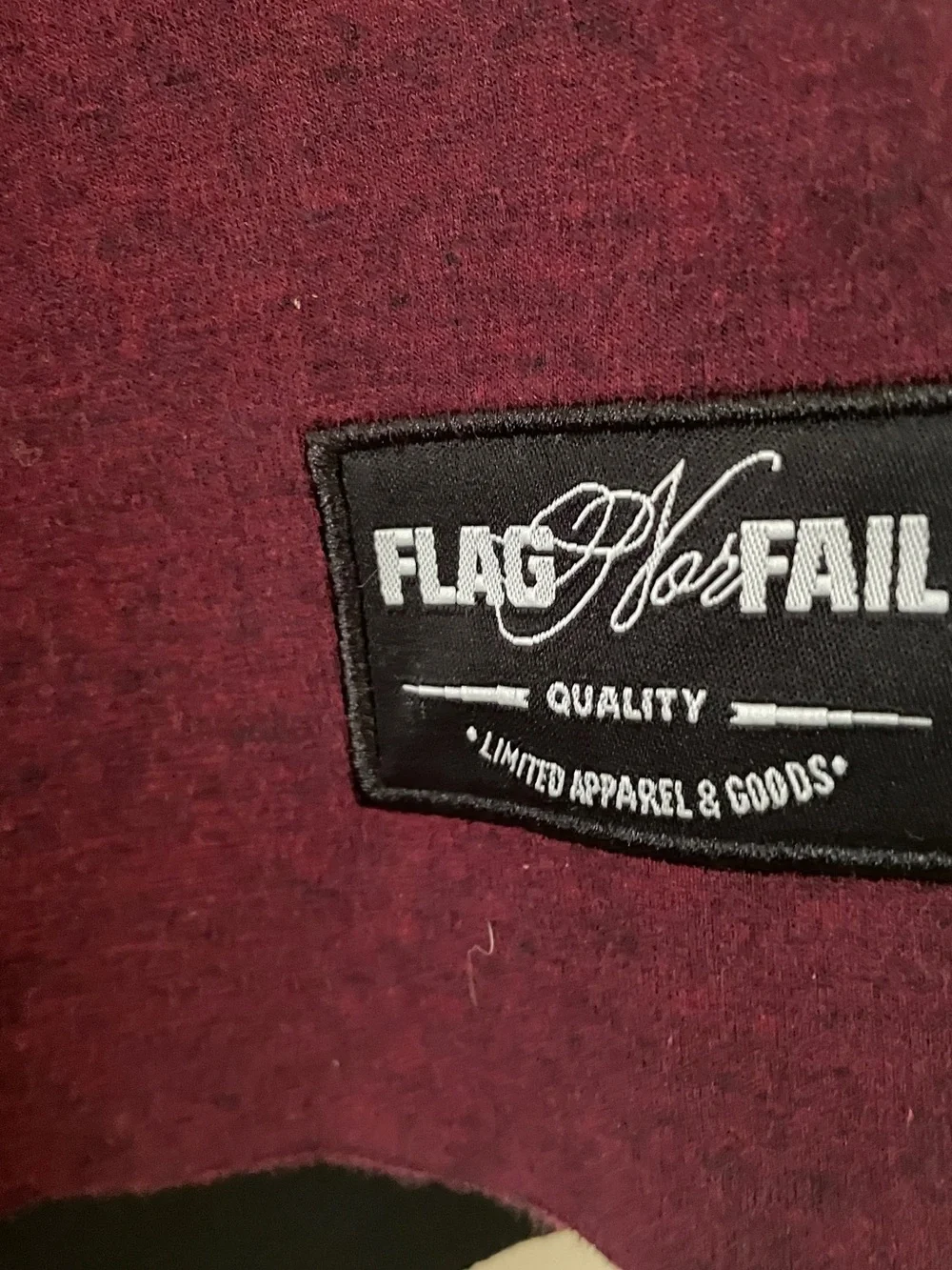 flag nor fail Men's Athletic Shorts in Burgundy with Black Waistband